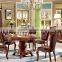 Dark brown Round Dining table and chair