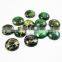 12mm Round Forest Green Imperial Jasper Cabochon Beads,gemstone Pendant Cabochon Stone Beads Set for Earrings,rings 4110022