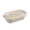 Biodegradable 1000ml sugarcane food container with separate lid
