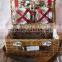 Cheap Wicker Pinic Basket Square Wicker Picnic Hamper for 6 People