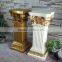 Polyresin Golden Europe Style Wedding Decoration Square Pillars Design