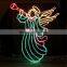 Commercial new style custom hanging LED angel street motif lights christmas decoration