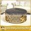 2017 new design black marble top round coffee table