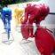 Resin action figure by bike