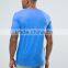 2016 High Quality Custom Short Sleeve Crew Neck Blue Mens 100% Cotton 160gsm Lightweight Breathable Casual Plain Solid T-Shirt