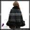CX-B-P-54B Women High Quality Newest Wholesale Pashmina Shawl With Fur