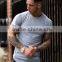 Raglan Short Sleeve Curved Hem T Shirt for Men Slim Fit Gym T Shirt 95% Polyester 5% Elastane Longline Retro T-Shirt