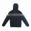 Single Plain Black Removable Hood Mens Fall Jacket