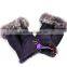 2015 New Women's Rabbit Fur Hand Wrist Fingerless Warm Winter Gloves 3379