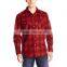 2016 new fashion latest red flannel shirt designs for men