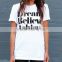 Promotional large size S-L black white OEM Letter printed women tops Shirts tee shirt for women