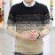 Men Melange Color Cotton Pullover Sweater