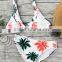 Polyester Custom Sublimation Swimwear Coconut Palm Tank Bikini Set