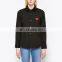 Latest arrival Casual Cotton Blouse Black Women shirts With Long Sleeves