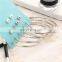 6pairs/set New Fashion Ladies Girls Rhnestone Pearl Hook Dnagle Earring Stud Sets Earrings