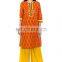 ladies kurta design Cotton blend embroidered 3/4 sleeve kurta