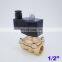 GOGO AC220V 24V DC 12V DC 2 way brass solenoid valve vacuum -1bar-1bar 1/2 inch normally close vacuum pump solenoid valve