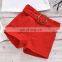 European and American children's wear woven lace lace pure color condole belt female middle child + belt three-piece set