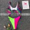 2019 Sexy Leopard Swimsuit Women Swimwear One Piece Bodysuit Push Up Monokini Cut Out Bathing Suits Swim Suit Female Beachwear