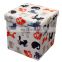 Customized Low factory direct price Modern Living room Furniture Cartoon fabric Foldable storage ottoman