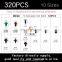 HE68 Trim Clip Assortment Pom Auto Clips Plastic Fasteners Set 320pcs