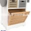 Home furniture wooden cabinet with wooden drawers, foldable ironing board