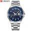 CURREN 8375 wholesale stainless steel blue dial analog current quartz made in prc men wrist watch