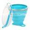 Reusable Camping Silicone Collapsible Silicone Cup Rubber Coffee Cup With Lids Foldable Coffee Cup