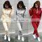 Custom pattern slim fit women tracksuit