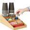 Office Kitchen Bamboo Coffee Capsule Storage Box Disposable Paper Cup With Compartments Tea Sugar Bag Storage Boxes
