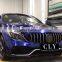 U KISS Genuine Car Accessories Front Car Grille For 2015-2018 Benz W 205 C Class change to C 63 AMG GTR Style Sliver Grille