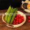Handmade basket round bamboo storage basket bamboo wicker platter tray wholesale