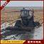 Converting agricultural tractors to track chassis on muddy ground to increase power
