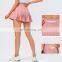 Hot Sexy Sportswear Back Pocket Tennis Skirt With Shorts Active Sport Running Skorts Skirts With Ball Pockets Golf Yoga Clothing