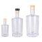 Manufacturer Price Square Liquor Whisky Unique Shape Drop Glass Bottle With Cork Stopper