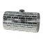 fashionable luxury glass stone clutch evening bag