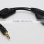 3.5mm Male- Female Headphone Earphone Splitter Cable Audio AUX Cable with Volume Control