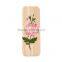 Trade assurance cute handmade recycle natural bamboo bookmark with flowers embossed