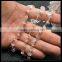 LFD-008C ~ Wholesale Gold Plated Wire Wrapped Freeform Natural Quartz Chips Chains Gemstone Beaded Chain Jewelry Making