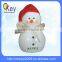 Hot selling Christmas blown glass christmas led mood snowman with scarf and hat