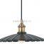 Industrial Vintage Umbrella Shaped Pendant Light Black/White Hanging Wire Chandelier