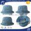 Blue denim blank bucket hat jean bucket hat at cheap price