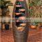 Polyresin Seven Cascade Cut-Away Outdoor Floor Fountain With Light