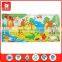 2014 popular child toy silk screen printing 21 pcs wild animal tree river design jigsaw puzzle machine