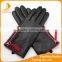 Ladies fashion sheepskin leather gloves with silver zipper and red belt the best sell Hot mother fashion gloves