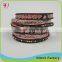 New Fashion Cheap Punk Unisex Wristband Metal CharmShull Cross Leather Bracelet Bangle
