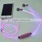 Mobile phone accessory light EL long wire earphone with microphone