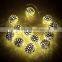 Warm White 4M 12 LED String Lighting Wedding Fairy Christmas Lights Outdoor Hollow Ball Globe Christmas Decoration Outdoor