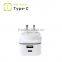 Walnut 3A Type c AU travel charger with 2.4A output