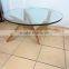 coffee shop leisure tempered glass top coffee table
